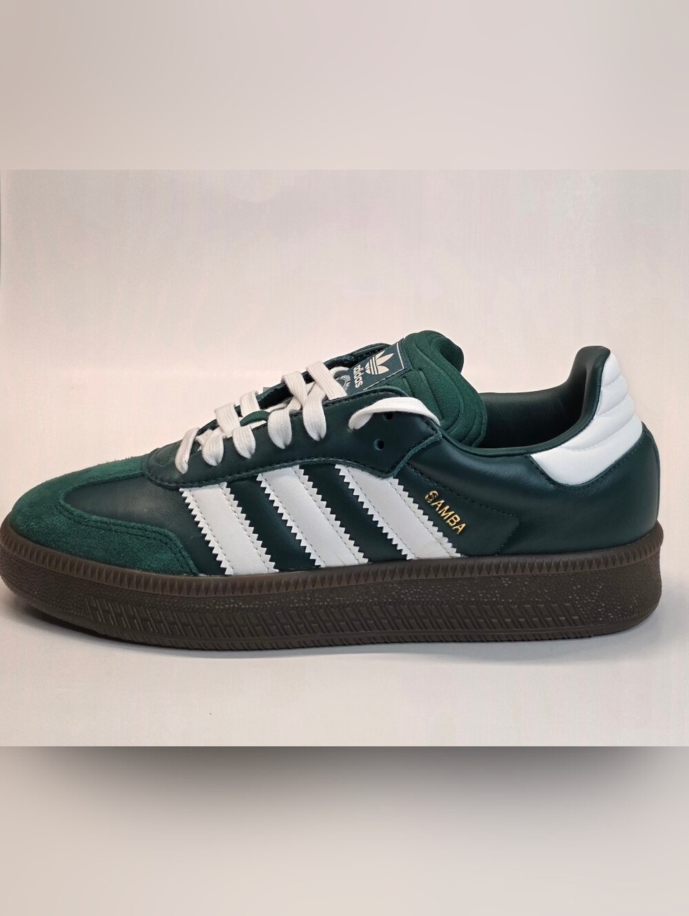New Adidas Samba Xlg  Men Casual Shoes Collegiate Green  / Gum Men's Size 9.5
